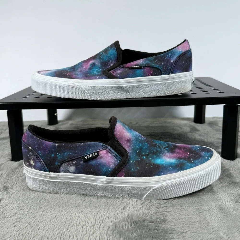 Vans Women's Asher 508731 Blue Casual Slip on Shoes Sneakers Size 7 - Picture 3 of 13